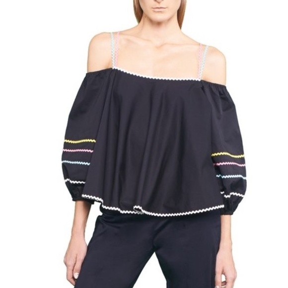 ANNA OCTOBER OFF THE SHOULDER SWING SILHOUETTE TOP - Picture 1 of 3